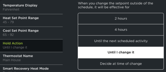 Nest Thermostat Disable Schedule